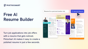 free ai resume builder by piktochart ai