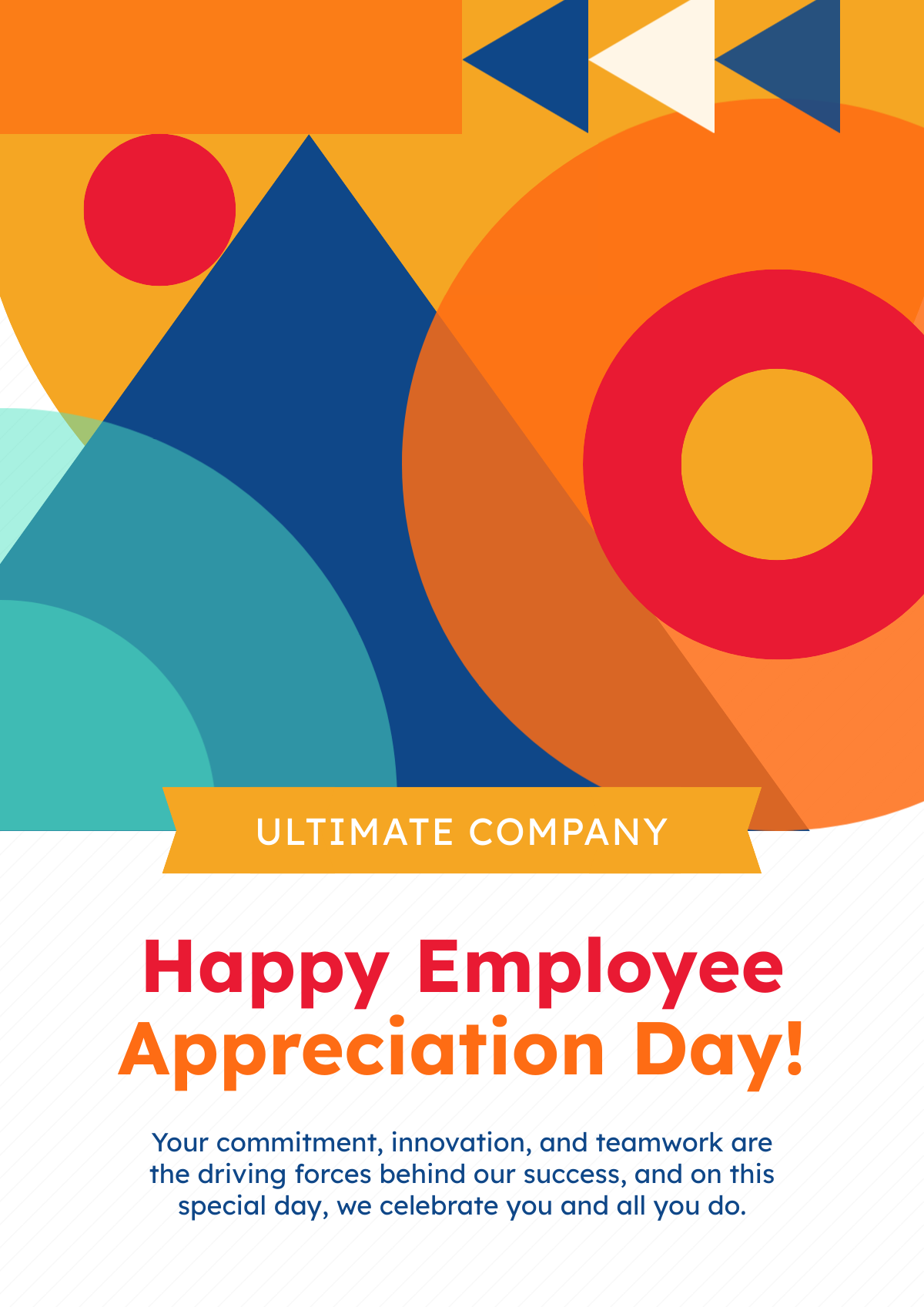 this is a poster to show appreciation for staff member for a piktochart article about contrast in design
