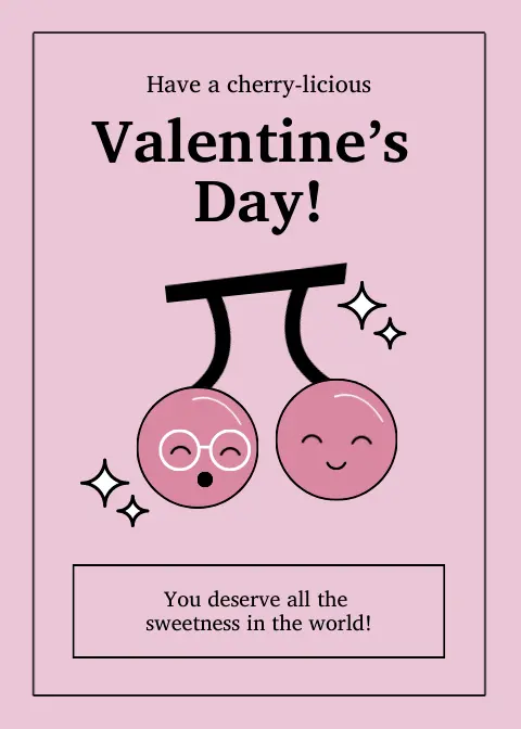 pink valentines day poster