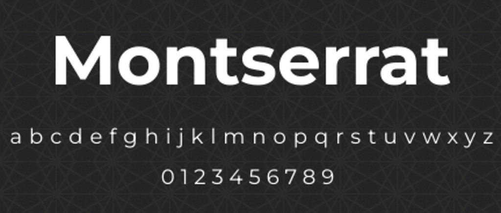 montserrat, a modern geometric sans-serif typeface with a professional look, perfect for brand identity and logo design, this font offers versatility for professional documents and design projects, popular among designers choosing the best professional typefaces