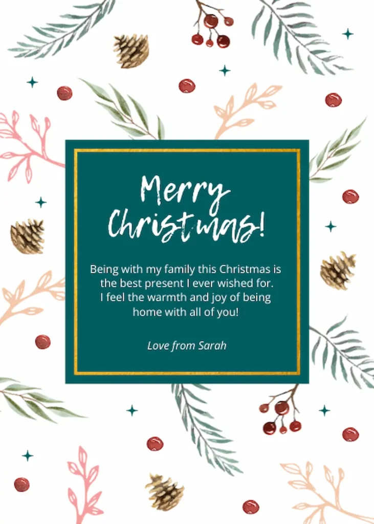 Holiday gift thank-you template