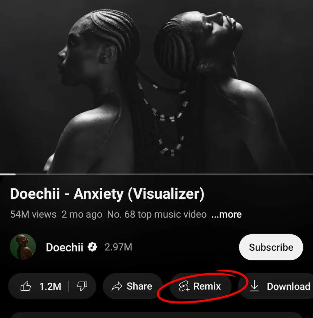 remix function in youtube shorts