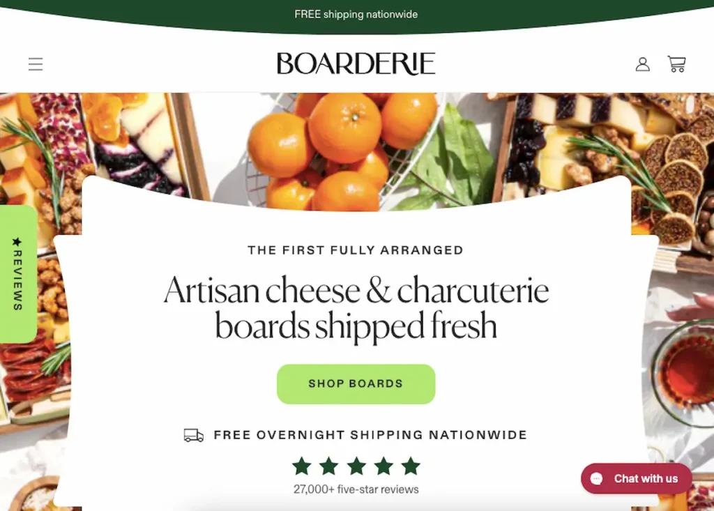 example of emphasis in web design CTA button by Boarderie