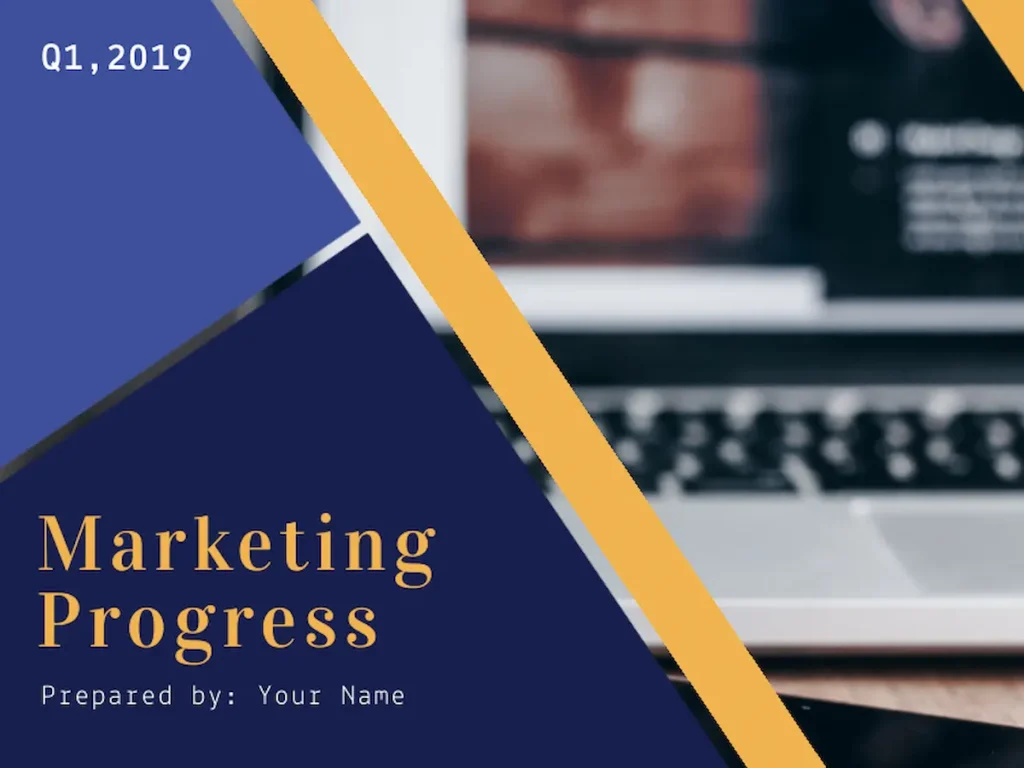 monthly or quarterly update template cover page