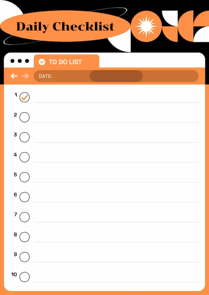 daily medication checklist template for patient adherence