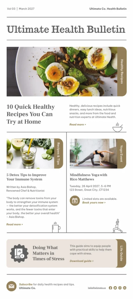 health newsletter template for patient engagement