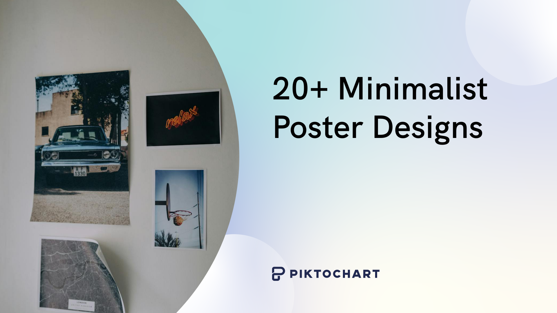 minimalist poster designs, piktochart article about minimalist poster design examples