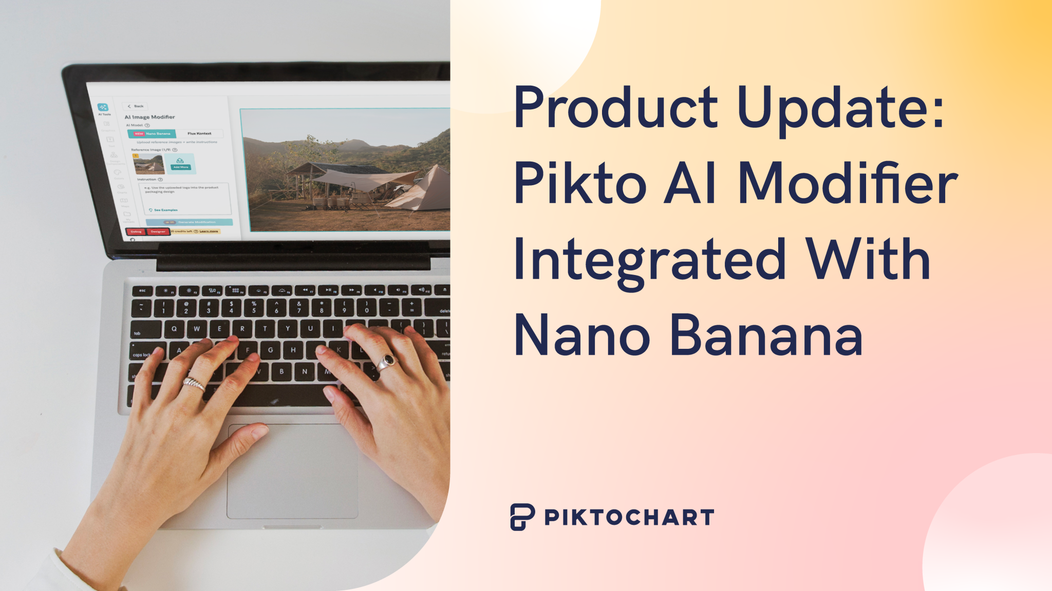 product update nano banana integration in pikto ai image modifier, piktochart article